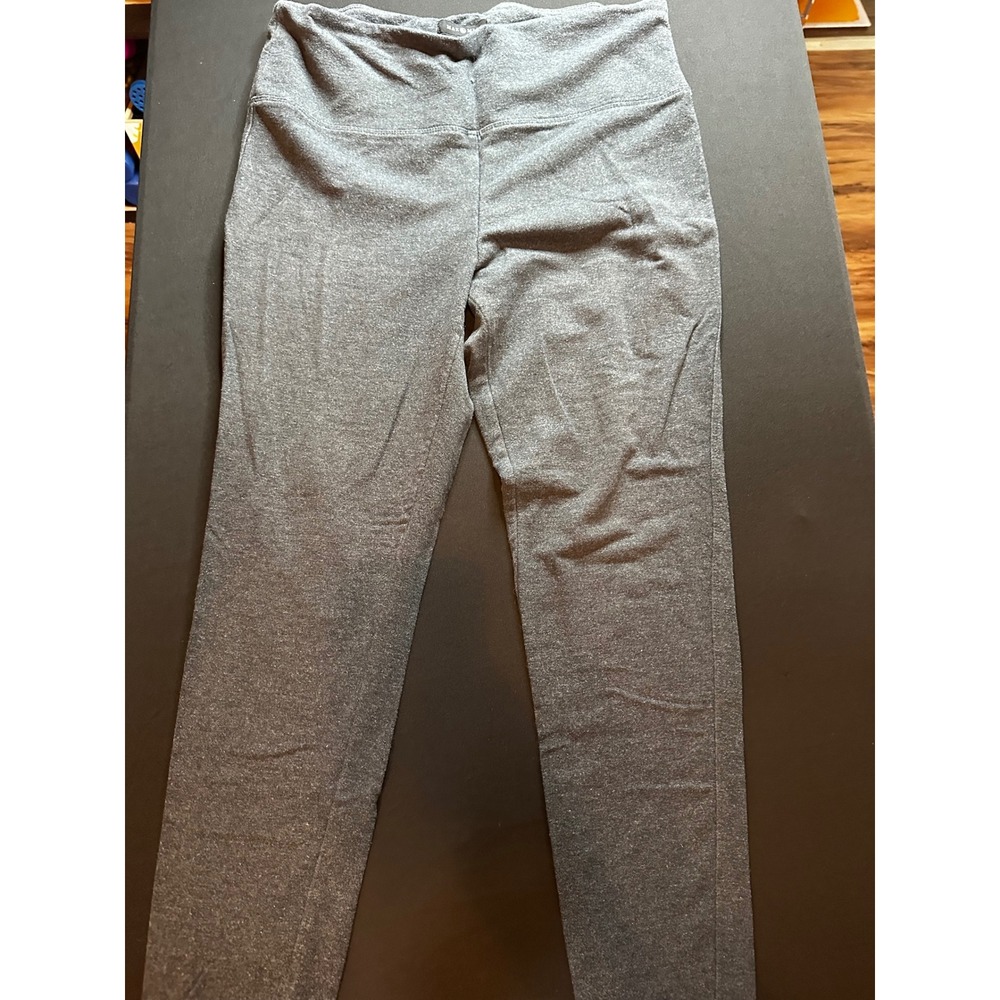 Max & Mia Womens Large Gray Heathered Cotton Modal Leggings 320XB18-235US